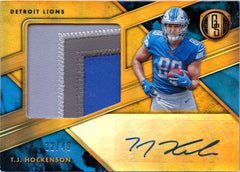 Tj Hockenson RC 2019 Panini Gold Standard Rookie Patch Auto SP 32/49-1