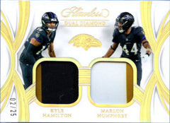 Kyle Hamilton Marlon Humphrey 2025 Flawless Dual Diamond Gold Patch SP 2/25-1