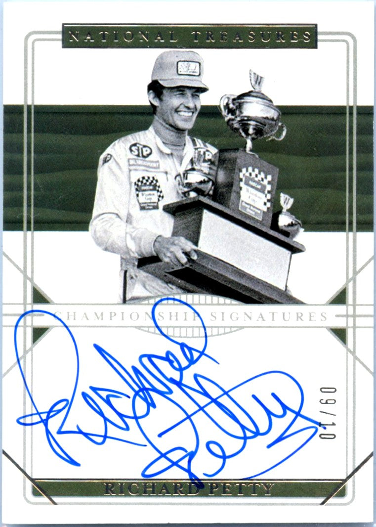 Richard Petty 2020 National Treasures NASCAR Championship On Card Auto SP 9/10
