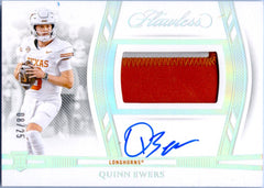 Quinn Ewers RC 2025 Flawless Collegiate Holo Silver Rookie Patch Auto SP 8/25-1