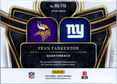 Fran Tarkenton 2023 Panini Select Gold Prizm Multi-Verse Dual Patch SP 6/10-2