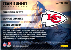 Okoye Charles Johnson 2023 Panini Zenith Team Summit Triple Patch Auto SP 14/25-2