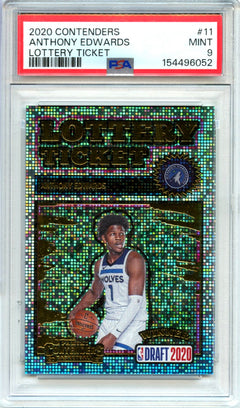 Anthony Edwards RC 2020-21 Panini Contenders Lottery Ticket Rookie #11 PSA 9-1