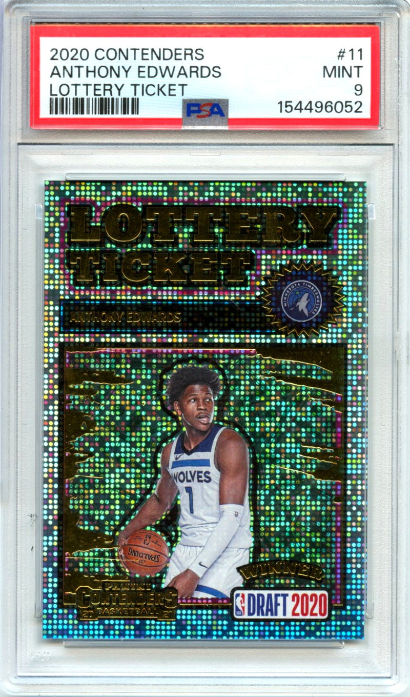 Anthony Edwards RC 2020-21 Panini Contenders Lottery Ticket Rookie #11 PSA 9-1
