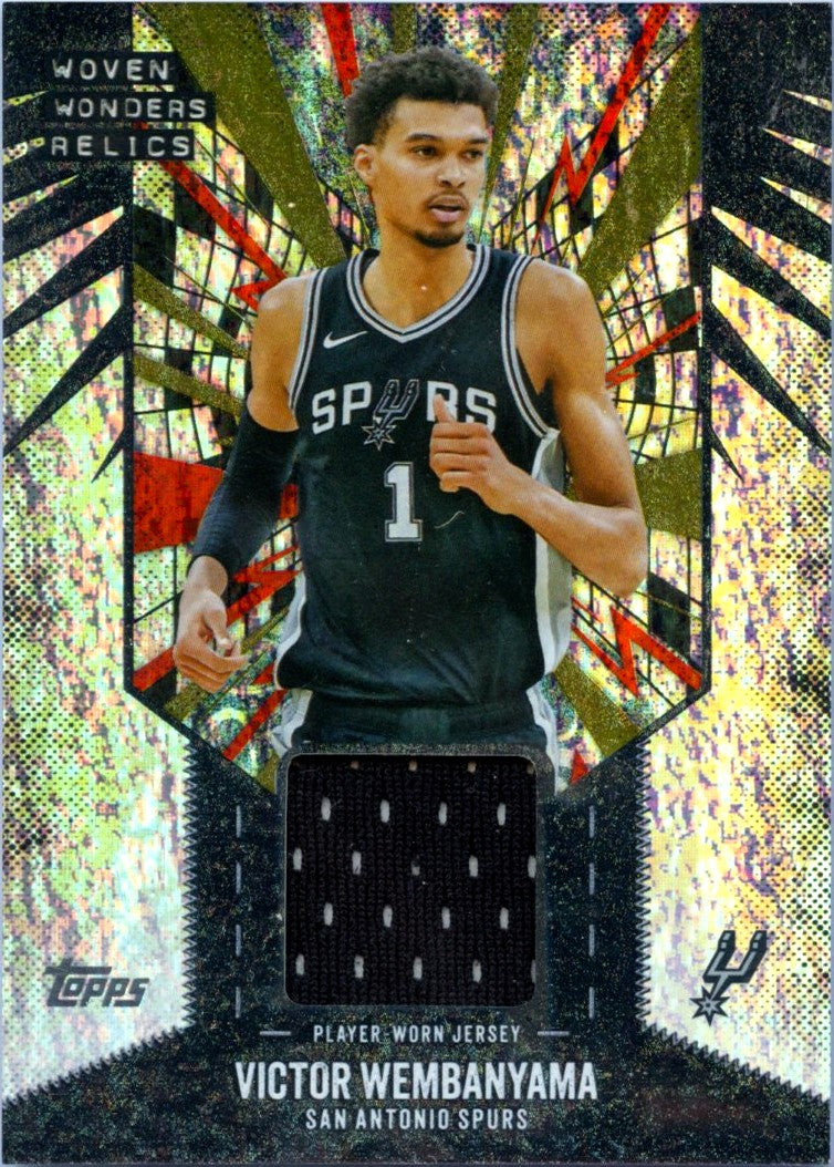 Victor Wembanyama 2025-26 Topps Woven Wonder Relics Jersey Patch-1
