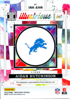 Aidan Hutchinson 2025 Impeccable Illustrious Ink Auto SP 23/25-2
