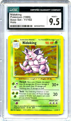 Nidoking 1999 Pokemon Base Set Holo #11/102 CGC 9.5-1