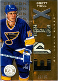 Brett Hull 2013-14 Panini Totally Certified Gold Season Epix Game Used Patch SP 22/25