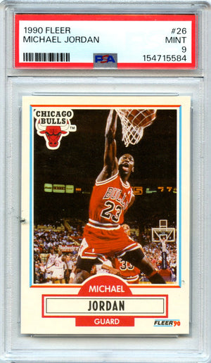 Michael Jordan 1990-91 Fleer Basketball #26 PSA 9