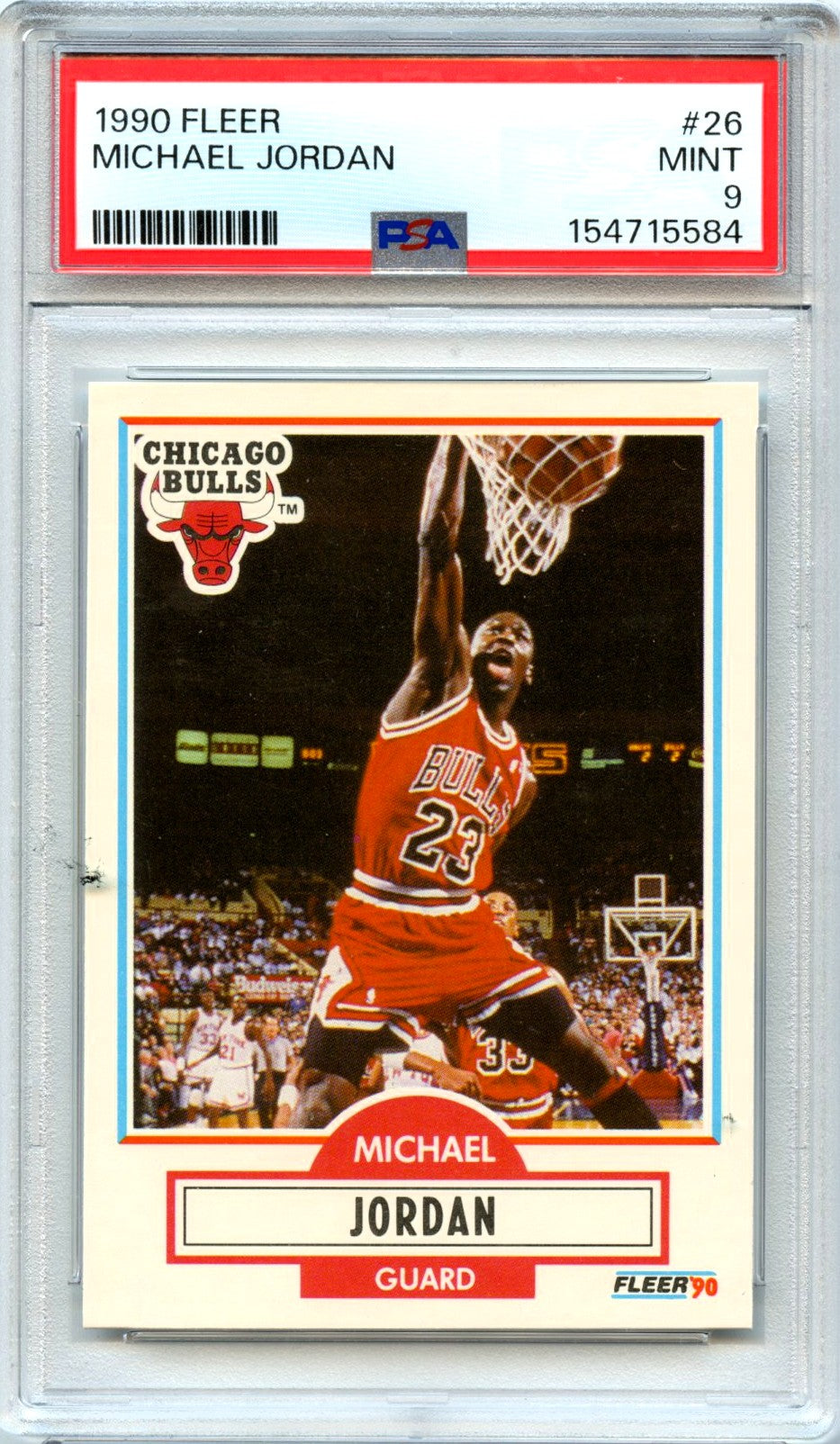 Michael Jordan 1990-91 Fleer Basketball #26 PSA 9