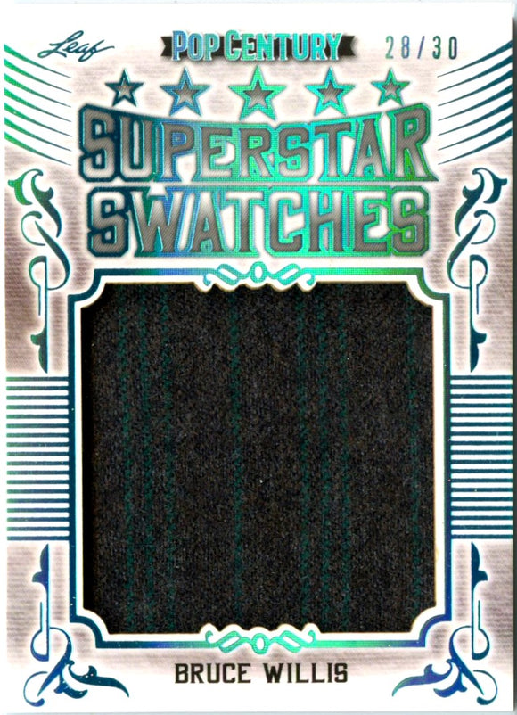 Bruce Willis 2021 Leaf Pop Century Blue Superstar Swatch Patch 28/30