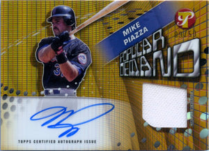 Mike Piazza 2025 Topps Pristine Gold Popular Demand Game Used Patch Auto SP 9/50