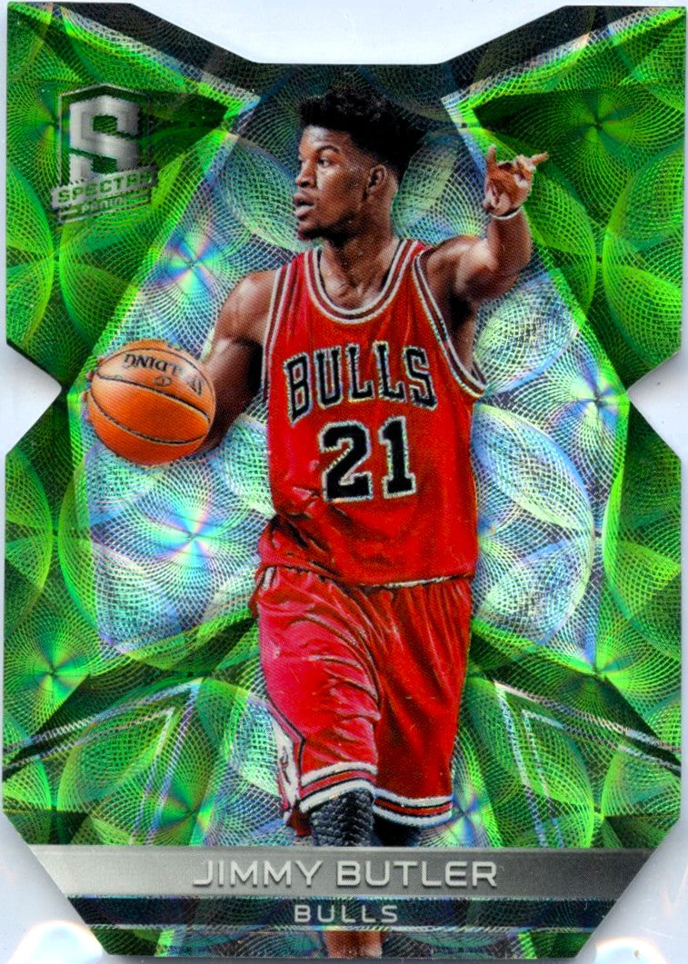 Jimmy Butler 2016-17 Panini Spectra Neon Green Die Cut SP 22/25-1