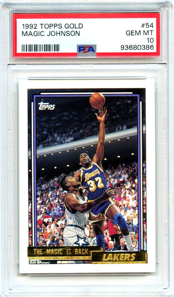 Product Magic Johnson 1992-93 Topps Gold #54 PSA 10 Link