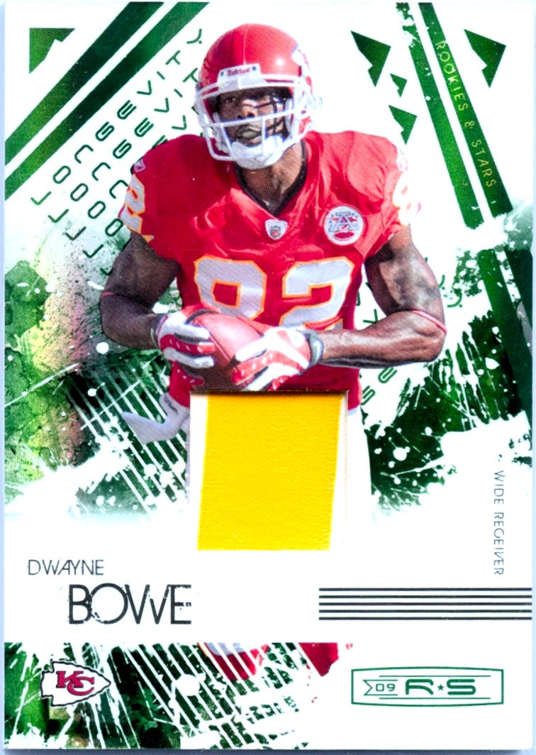 Dwayne Bowe 2009 Panini Rookies & Stars Longevity Game Used Patch SP 3/50-1