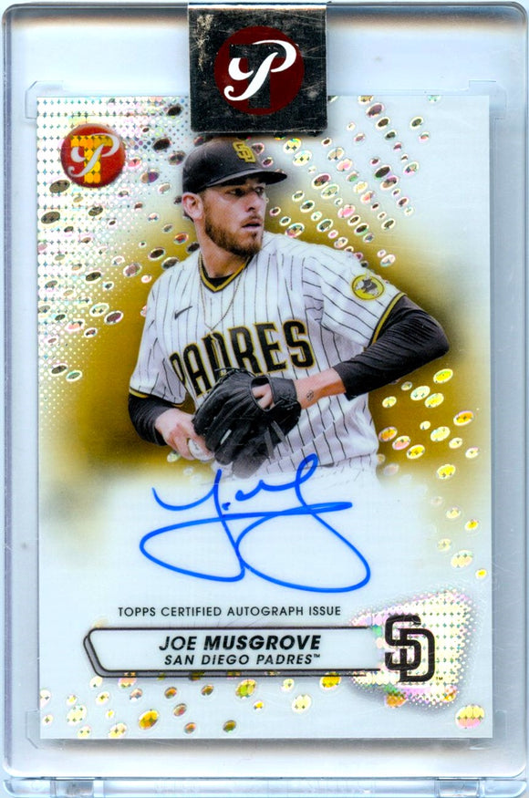 Joe Musgrave 2023 Topps Pristine Gold Pristine On Card Auto 49/50 Padres