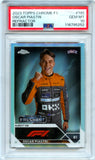 Oscar Piastri RC 2023 Topps Chrome F1 Refractor Rookie #195 PSA 10
