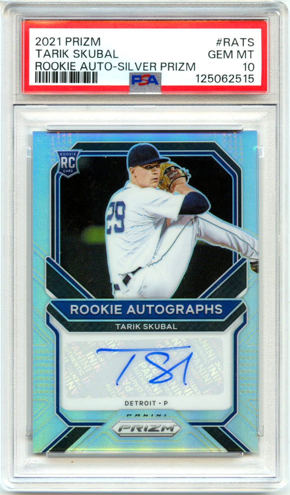Tarik Skubal RC 2021 Panini Prizm Silver Rookie Auto PSA 10