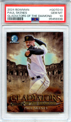 Paul Skenes RC 2024 Bowman Chrome Gladiators Of The Diamond Rookie PSA 10