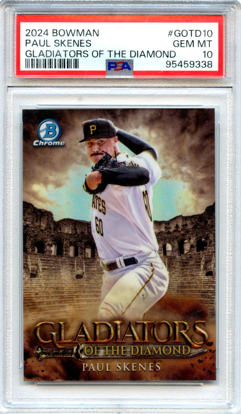 Paul Skenes RC 2024 Bowman Chrome Gladiators Of The Diamond Rookie PSA 10-1