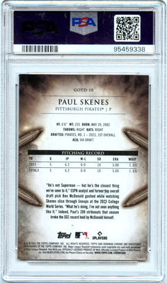 Paul Skenes RC 2024 Bowman Chrome Gladiators Of The Diamond Rookie PSA 10-2