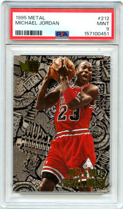 Michael Jordan 1995-96 Fleer Metal Nuts & Bolts #212 PSA 9-1