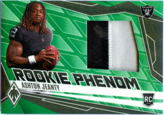 Ashton Jeanty RC 2025 Panini Phoenix Green Rookie Phenom Patch SP 31/99-1