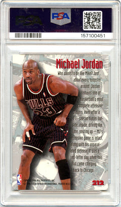 Michael Jordan 1995-96 Fleer Metal Nuts & Bolts #212 PSA 9-2