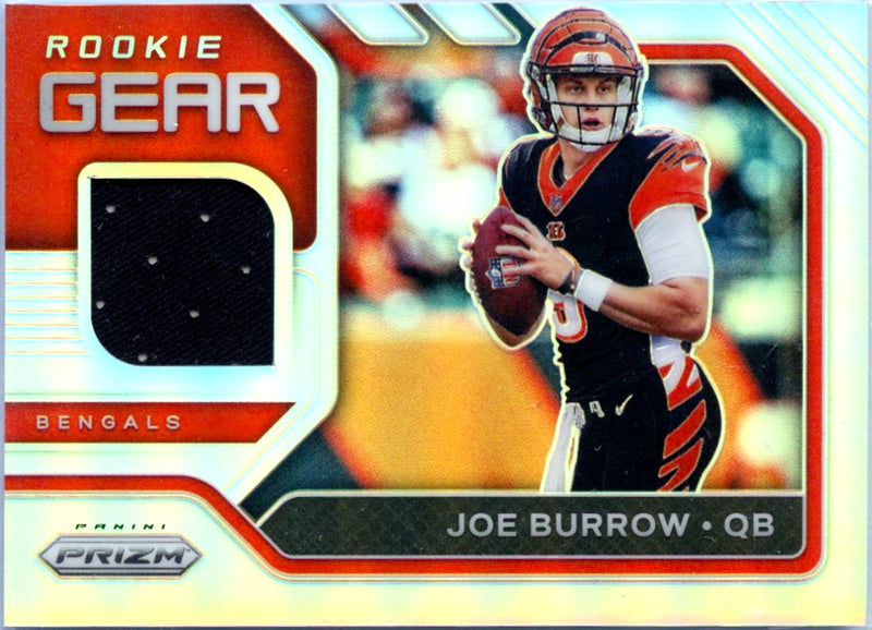 Joe Burrow RC 2020 Panini Prizm Silver Rookie Gear Jersey Patch-1