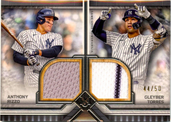 Anthony Rizzo Gleyber Torres 2023 Museum Collection Dual Game Used Patch 44/50