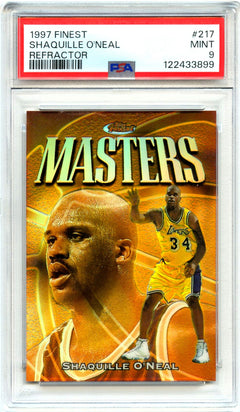 Shaquille O'Neal 1997-98 Topps Finest Masters Refractor #217 PSA 9-1
