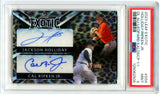 Jackson Holliday Cal Ripken Jr 2023 Leaf Exotic Dual Leopard Scope Auto Rookie SP 1/1 PSA 9