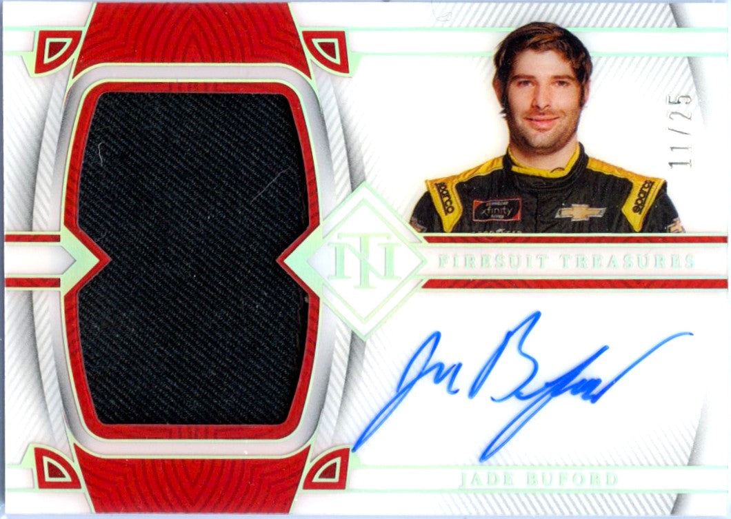 Jade Buford 2023 National Treasures NASCAR Firesuit Race Used Patch Auto SP 11/25