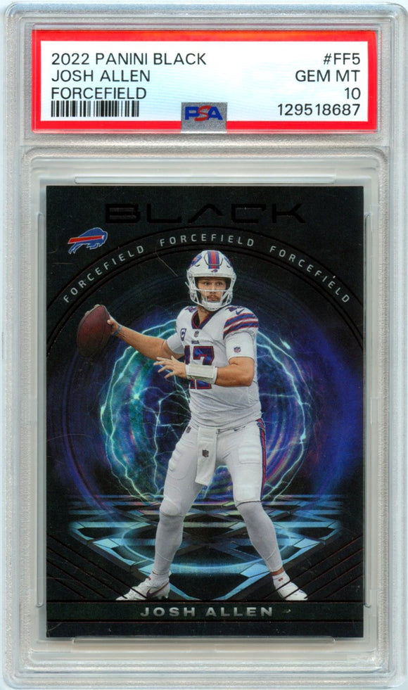 Product Josh Allen 2022 Panini Black Forcefield Case Hit SSP PSA 10 Link