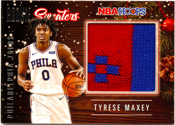 Tyrese Maxey RC 2020-21 Panini NBA Hoops Rookie Sweaters Patch
