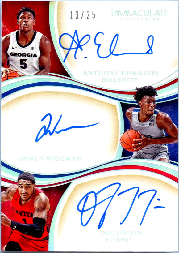 Product Edwards Wiseman Toppin 2020 Immaculate Collegiate Triple Rookie Auto SP 13/25 Link