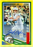 Justin Herbert 2025 Panini Score Gold Zone Auto SP 25/50
