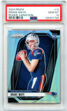 Drake Maye RC 2024 Panini Prizm Variation Rookie #12 PSA 10