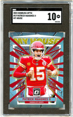 Patrick Mahomes II 2023 Donruss Optic My House! #19 SGC 10-1