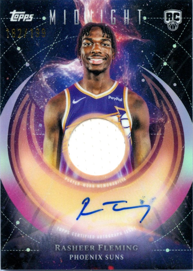 Rasheer Fleming RC 2025-26 Topps Midnight Twilight Rookie Patch Auto SP 182/199