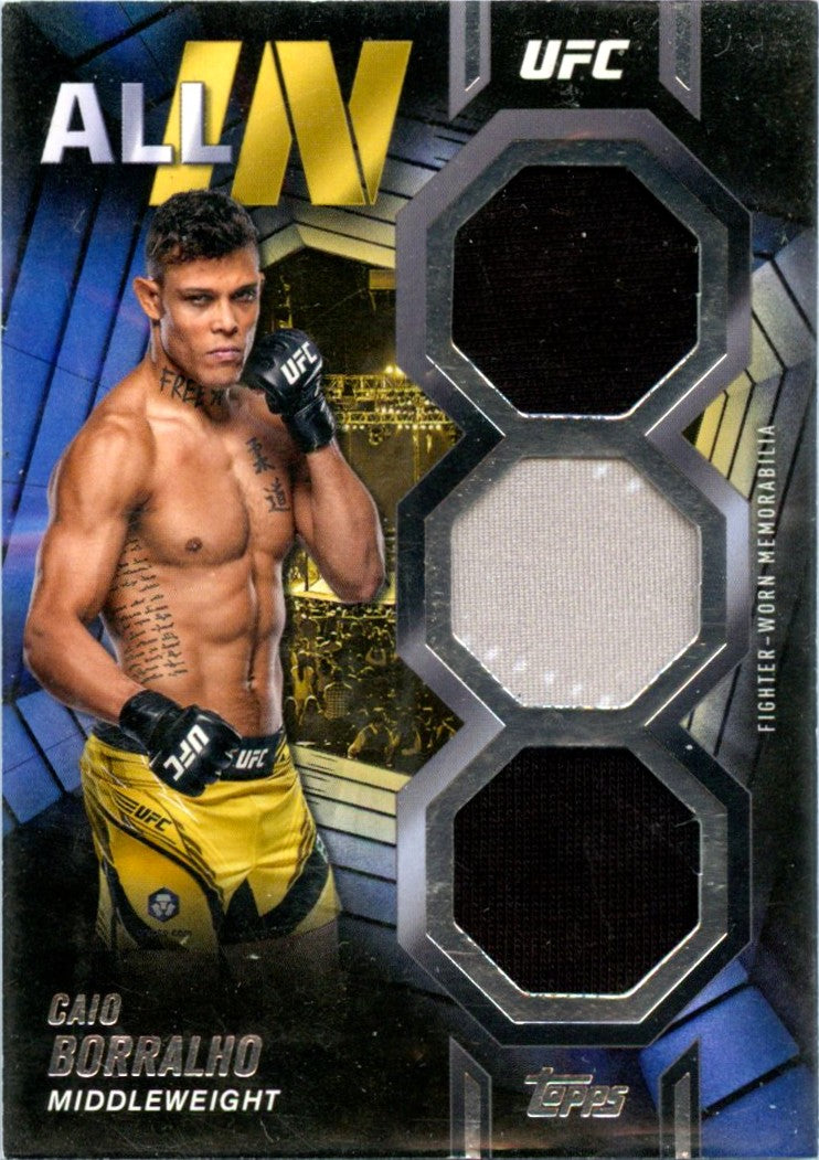 Caio Borralho 2024 Topps UFC Knockout All In Triple Patch