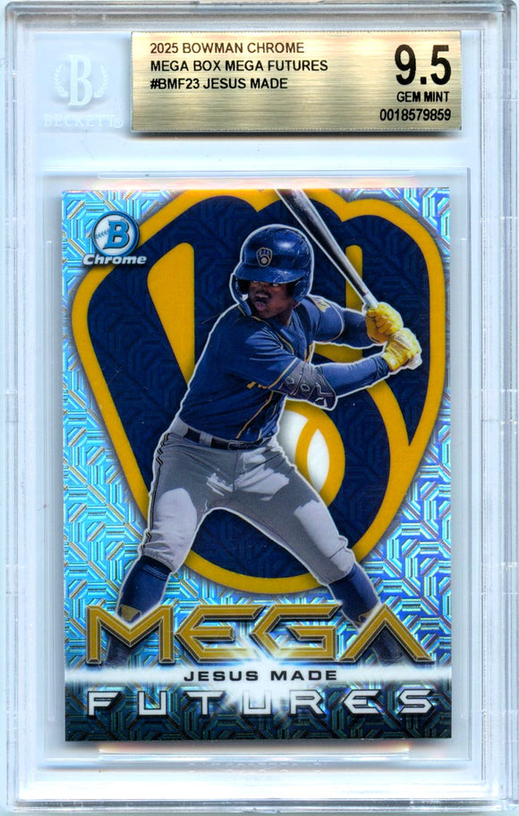 Product Jesus Made RC 2025 Bowman Chrome Mega Box Mega Futures Prospect Rookie BGS 9.5 Link