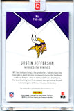 Justin Jefferson 2022 Panini Chronicles Paramount Purple Auto SP 10/15