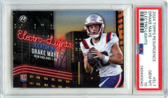 Drake Maye RC 2024 Topps Resurgence Electro Lights Rookie SSP PSA 10-1