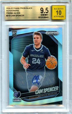 Cam Spencer RC 2024 Prizm Black Silver Rookie Auto #218 BGS 9.5-1