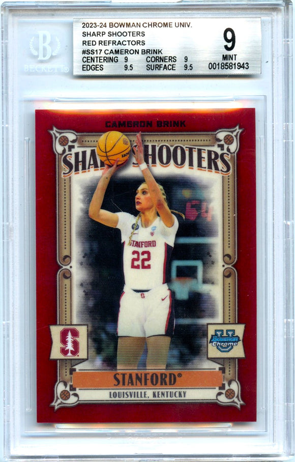 Product Cameron Brink RC 2023-24 Bowman U Best Red Sharpshooters Rookie SP 55/5 BGS 9 Link