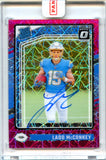 Ladd Mcconkey RC 2024 Donruss Optic Pink Velocity Rated Rookie Auto SP 39/50