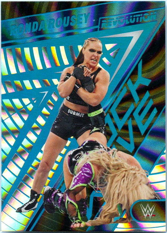 Ronda Rousey 2023 Panini Revolution WWE Sunburst Shock Wave SP 96/99
