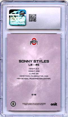 Sonny Styles RC 2025 ONIT Ohio State Buckeyes Galaxy Gravity Rookie CGC 10-2