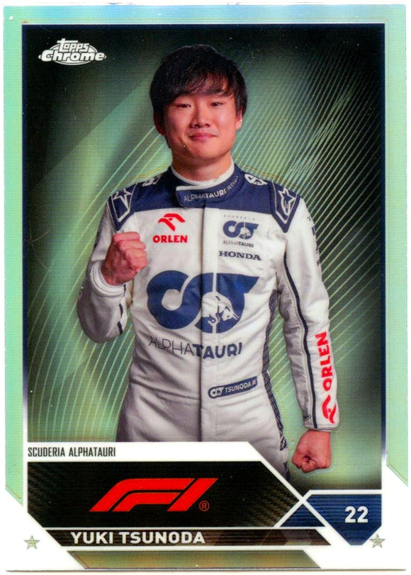 Yuki Tsunoda 2023 Topps Chrome Formula 1 Refractor #55
